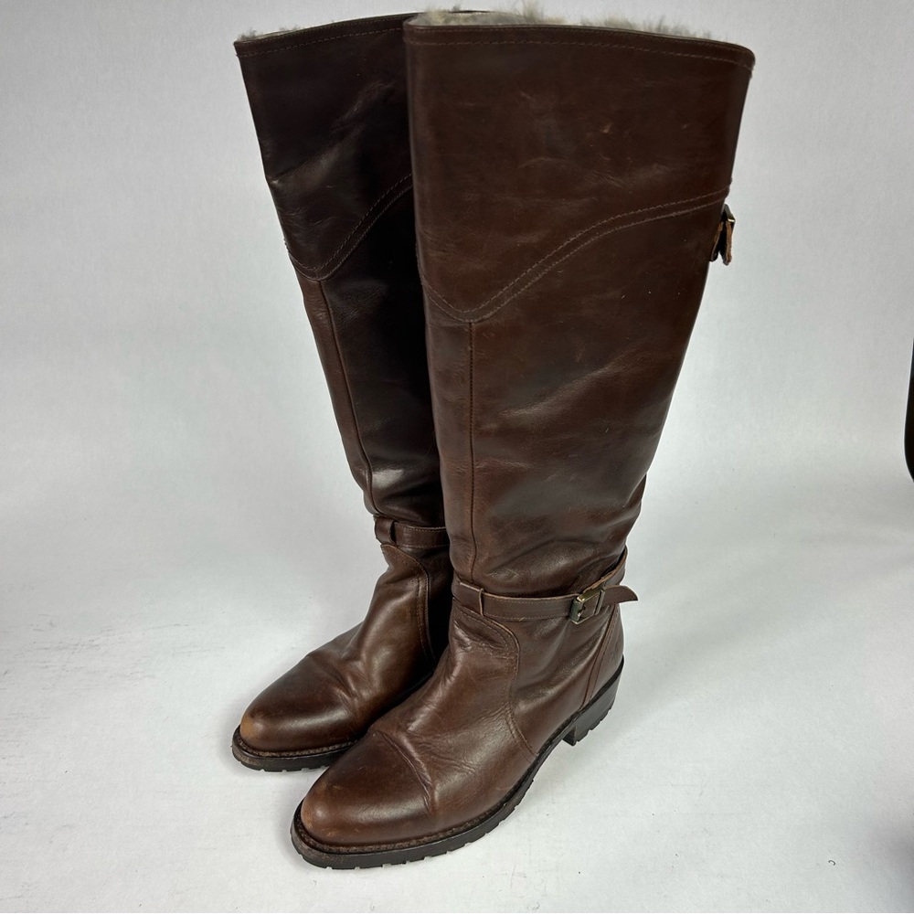 Frye Dorado Rabbit Fur Lug Riding Boost 7 - Picture 2 of 12